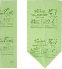 img 2 attached to 🌱 UNNI 100% Compostable Bags: Heavy Duty 0.85 Mils, 6-8 Gallon, 30 Liter, 50 Count | Food Scrap Bags for Medium Compost Bin | Approved by ASTM D6400, US BPI & Europe OK Compost Home | San Francisco Certified