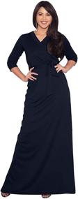 img 4 attached to Stylish and Elegant KOH 💃 Sleeves Evening Floor Length Dresses for Women