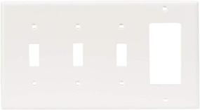 img 2 attached to 🔌 Leviton 80732-W 4-Gang Combination Wallplate: 3-Toggle & 1-Decora/GFCI, Standard Size, White