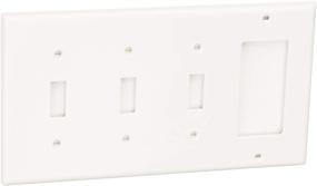 img 4 attached to 🔌 Leviton 80732-W 4-Gang Combination Wallplate: 3-Toggle & 1-Decora/GFCI, Standard Size, White