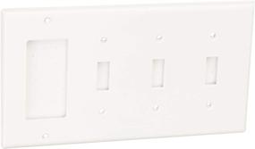 img 3 attached to 🔌 Leviton 80732-W 4-Gang Combination Wallplate: 3-Toggle & 1-Decora/GFCI, Standard Size, White