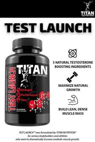 img 1 attached to 💪 Boost Muscle Growth Safely: Test Launch, Natural Test Booster & Muscle Builder with D Aspartic Acid, Tribulus Terrestris & Testofen Fenugreek, 240 Capsules