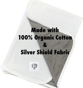 img 1 attached to 👶 MShield EMF Protective Baby Blanket for Pregnancy: Enhanced Shielding Against EMF, Radiation, and Cellular Frequencies - White, Size: 29" x 29