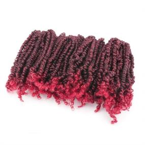 img 2 attached to 🔥 Toyotress Spring Twist Crochet Hair 8 Inch (Pack of 7) - Pre-Twisted Super Soft Spring Twists, Pre-looped Synthetic Braiding Hair Extension