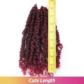 img 1 attached to 🔥 Toyotress Spring Twist Crochet Hair 8 Inch (Pack of 7) - Pre-Twisted Super Soft Spring Twists, Pre-looped Synthetic Braiding Hair Extension