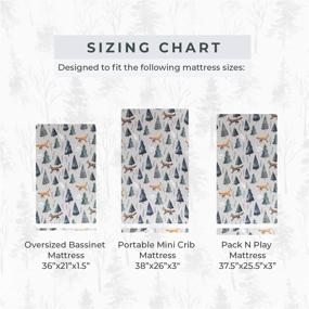 img 1 attached to 👶 Pobi Baby - 2 Pack Premium Fitted Sheets for Standard Pack and Plays and Mini Cribs - Ultra-Soft Cotton Blend, Stylish Animal Woodland Pattern, Safe and Snug for Baby - Enhanced SEO