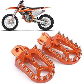 img 4 attached to Motor-Mh Wide CNC Motorcycle Foot Pegs Footrest For 125 250 300 350 SX 1998-2015