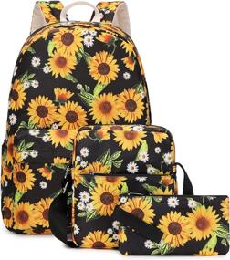 img 4 attached to 🎒 College Resistant Sunflower Backpack - Ideal Daypack for Students