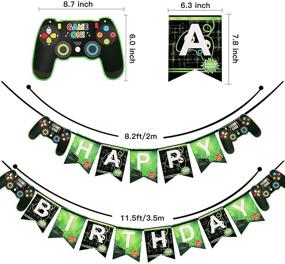 img 2 attached to 🎮 Homyplaza Video Game Party Supplies: Complete Gamer Birthday Set for Boys! Includes Plates, Table Cloth, Banner & More - Serves 25+