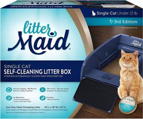 img 3 attached to 🐾 LitterMaid Self-Cleaning Litter Box for Single Cat - Blue