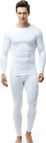 img 1 attached to 🥶 TSLA Men's Thermal Underwear Set: Microfiber Soft Fleece-lined Long Johns, Winter Warm Base Layer Top & Bottom