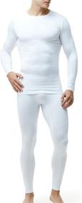 img 2 attached to 🥶 TSLA Men's Thermal Underwear Set: Microfiber Soft Fleece-lined Long Johns, Winter Warm Base Layer Top & Bottom