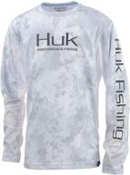 👕 stay cool and protected with huk standard long sleeve refraction ice girls' tops, tees & blouses logo