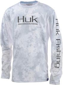 img 2 attached to 👕 Stay Cool and Protected with HUK Standard Long Sleeve Refraction Ice Girls' Tops, Tees & Blouses