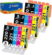affordable double d compatible canon 220 221 ink cartridges - 15 pack logo