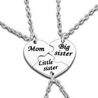 👩 set of 3 nimteve mother daughter matching jewelry - keychain necklace gift set for mom, big sister & little sister logo