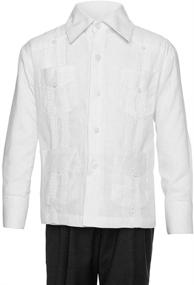 img 4 attached to Gentlemens Collection Guayabera Shirt: Impeccable Boys' Clothing!