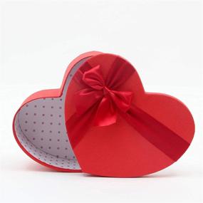 img 3 attached to ❤️ Heart Shaped Gift Box for Engagements, Valentines Day, Father's Day, Birthdays, Weddings - with Bow, Decoration, Lid, and Durable Luxury Packaging