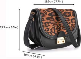 img 3 attached to 👜 Feversole Retro Small Saddle Crossbody Bag – Stylish PU Leather Women's Shoulder Bag with Adjustable Strap