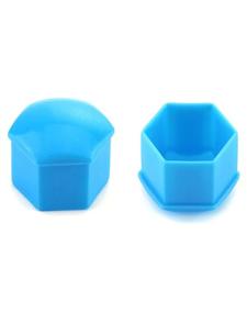 img 1 attached to 🔧 QWORK Car Wheel Lug Nut Covers, Set of 20 Pieces, 21mm Inner Hex Width, Universal Blue Plastic Wheel Bolt Dust Caps with Removal Clip