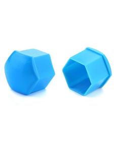 img 2 attached to 🔧 QWORK Car Wheel Lug Nut Covers, Set of 20 Pieces, 21mm Inner Hex Width, Universal Blue Plastic Wheel Bolt Dust Caps with Removal Clip