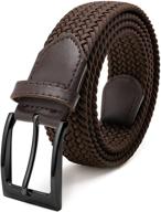 👖 elastic width stretch woven men's belts by fairwin logo