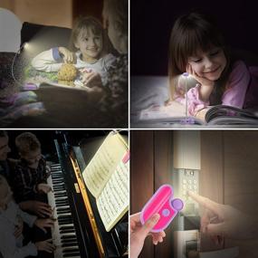img 1 attached to 📚 Revolutionary BIGMONAT Rechargeable Book Reading Light: Small Bookmark Light in Bed, Multi Colors Portable LED Reading Lamp with Rotary Light Neck and Wireless Clip-On Feature for Kids (Purple)