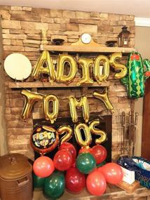 img 3 attached to 🎉 JeVenis 3PCS Adios to My 20s Balloon Set for 30th Birthday Party Decor, Taco Bout 30 Balloons for Mexican 30th Birthday Fiesta, Cactus Balloon for 30th Birthday Decor