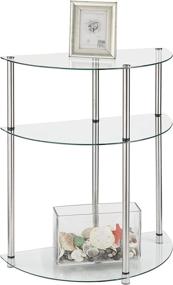 img 3 attached to 🏢 Streamline Your Entryway with the Convenience Concepts Designs2Go Classic Glass 3 Tier Entryway Table