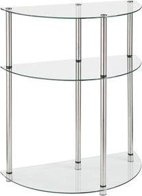 img 4 attached to 🏢 Streamline Your Entryway with the Convenience Concepts Designs2Go Classic Glass 3 Tier Entryway Table