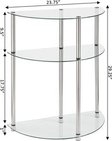 img 1 attached to 🏢 Streamline Your Entryway with the Convenience Concepts Designs2Go Classic Glass 3 Tier Entryway Table