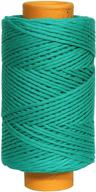 🧵 premium crafteza emerald green macrame cord - authentic made in india - 4mm x 210m (689ft) - soft single strand rope - 100% natural virgin cotton - ideal for handmade crafts, diy macrame, wall hangings, and plant hangers logo