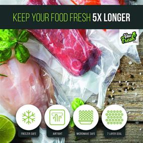 img 3 attached to 🥫 Vac Fresh Food Vacuum Sealer Rolls (11" x 50', 2 Rolls), 3.5mil Embossed Food Storage Bags, Vacuum Seal Bags for Meal Prep, Sous Vide Bags for Cooking (100 Feet) - Efficient Food Preservation Solution