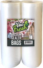 img 4 attached to 🥫 Vac Fresh Food Vacuum Sealer Rolls (11" x 50', 2 Rolls), 3.5mil Embossed Food Storage Bags, Vacuum Seal Bags for Meal Prep, Sous Vide Bags for Cooking (100 Feet) - Efficient Food Preservation Solution