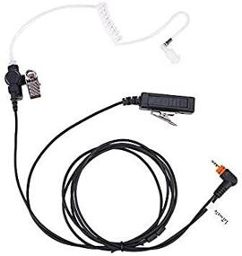 img 1 attached to 🎧 SL300 Earpiece: Motorola SL3500e SL7550 Compatible 2-Wire Radio Headset with Mic, PTT Walkie Talkie, FBI SPY Security Acoustic Tube Surveillance Earpieces - LeiMaxTe