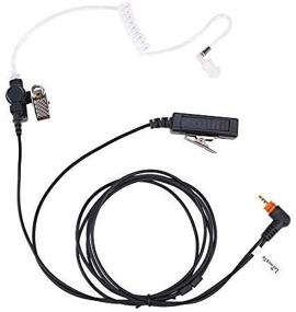 img 2 attached to 🎧 SL300 Earpiece: Motorola SL3500e SL7550 Compatible 2-Wire Radio Headset with Mic, PTT Walkie Talkie, FBI SPY Security Acoustic Tube Surveillance Earpieces - LeiMaxTe