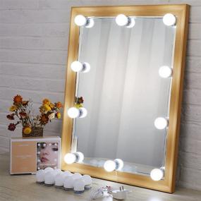 img 4 attached to 💡 Hollywood Style LED Vanity Mirror Lights Kit - 10 Dimmable Light Bulbs for Makeup Dressing Table - Plug-in Lighting Fixture Strip - White (Mirror Not Included)