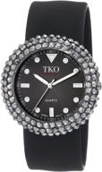 ⌚️ tko orlogi women's tk613bk watch with swarovski crystal accents and black rubber band logo