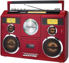 img 4 attached to Sound Station Portable Stereo Boombox With Bluetooth/CD/AM-FM Radio/Cassette Recorder (Red)