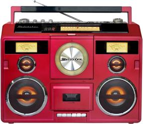 img 3 attached to Sound Station Portable Stereo Boombox With Bluetooth/CD/AM-FM Radio/Cassette Recorder (Red)