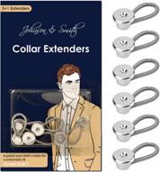 👔 johnson & smith collar extenders: 1/2 size expansion for men dress shirts - 5 +1 pack logo