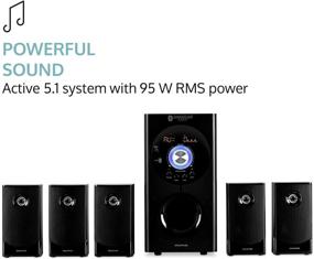 img 1 attached to AUNA Areal Active 620, 5.1 Channel Loudspeaker System with Home Entertainment Features, Radio Tuner, USB/SD/AUX/RCA Output + Input Connections, 90 watts RMS, Bluetooth Connectivity, Black
