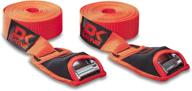 dakine baja tie down straps (12 feet, set of 2): locking cam buckle, superior strength logo