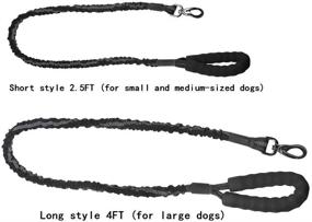 img 1 attached to Premium Strong Dog Leash with Comfortable Handle - Length Options, Reflective Design - Ideal for Large, Medium, and Small Dogs