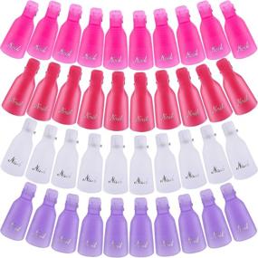 img 4 attached to 💅 SIQUK 40 Pcs Nail Polish Remover Clips: Effortless Soak-Off Nail Remover Cap for Acrylic and UV Gel Polish Removal