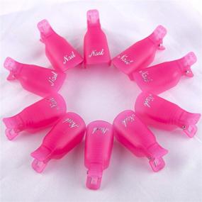 img 1 attached to 💅 SIQUK 40 Pcs Nail Polish Remover Clips: Effortless Soak-Off Nail Remover Cap for Acrylic and UV Gel Polish Removal