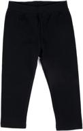 👖 leveret girls legging cotton ankle length kids & toddler pants (toddler-14 years) in an array of color options logo