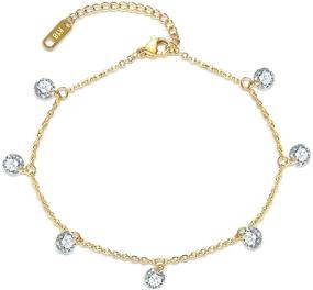 img 3 attached to 🌟 KOORASY Adjustable Small Beads Ankle Bracelet: Stunning Gold and Silver Foot Jewelry for Women