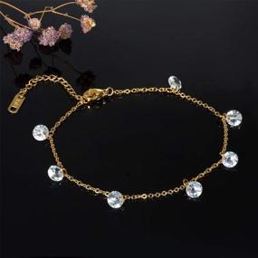 img 1 attached to 🌟 KOORASY Adjustable Small Beads Ankle Bracelet: Stunning Gold and Silver Foot Jewelry for Women