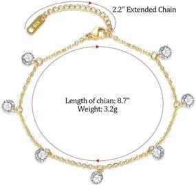 img 2 attached to 🌟 KOORASY Adjustable Small Beads Ankle Bracelet: Stunning Gold and Silver Foot Jewelry for Women